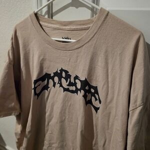 Empyre Mens Graphic T-Shirt Tan Sand Short Sleeve Crewneck Cotton 3XL Streetwear